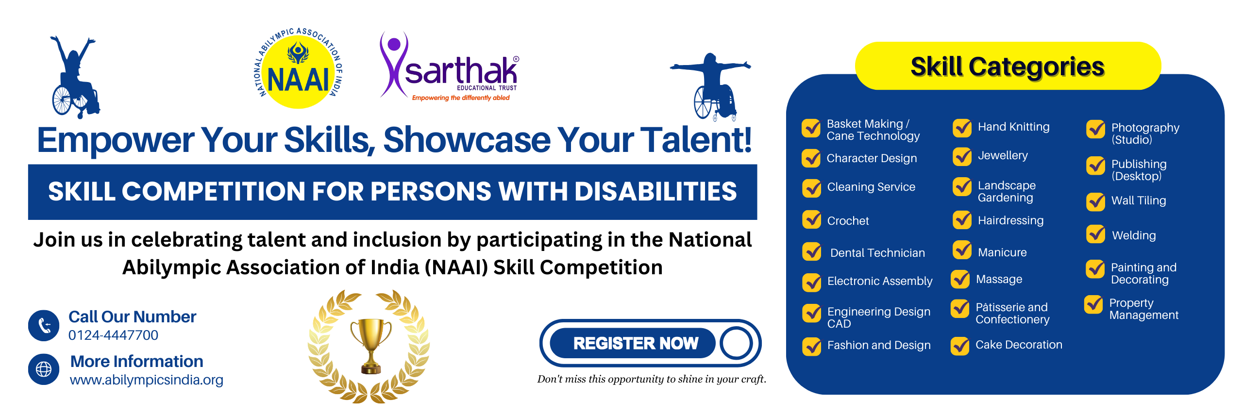 NAAI SKill competition for person with disability for 2025