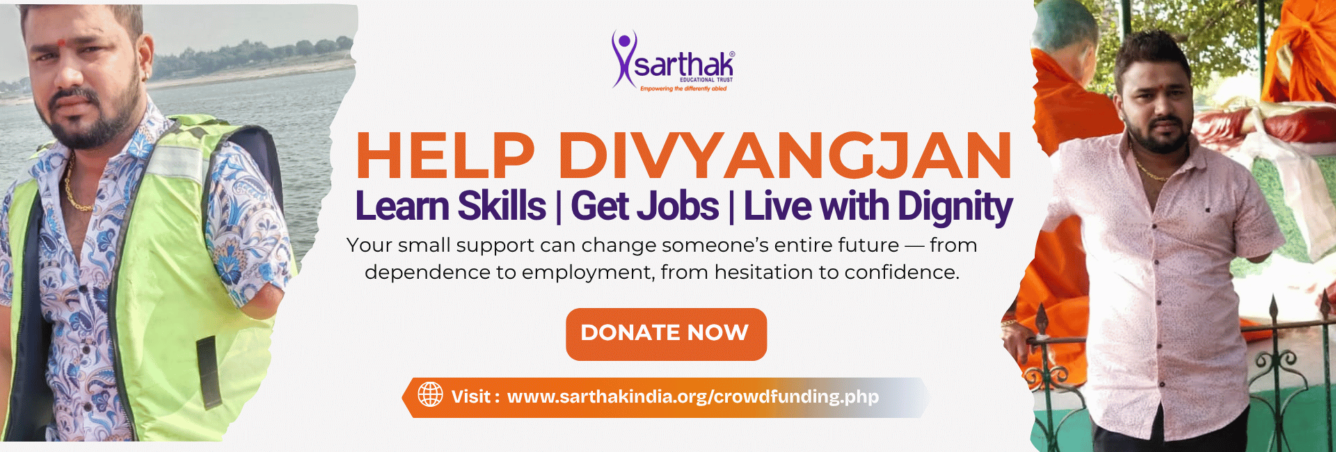 Help Divyangjan Learn Skills. Get Jobs. Live with Dignity.